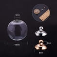thumbnail image 2 of 30 Pcs 18mm Mini Empty Clear Glass Globe Bottle Wish Ball Bottles DIY Pendant Charms with 30 Pcs 8mm Cap Bails for Jewelry Making diy, 2 of 7