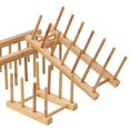 thumbnail image 2 of Tabla de cortar de madera maciza de bambú para cocina, estante de almacenamiento para exhibición de cuencos, estante para platos, estante para escurrir cuencos y platos para el hogar, 2 of 5