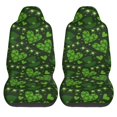 thumbnail image 1 of LAKIMCT Green Hearts Clover Car Seat Covers Vehicle Front Seat Covers Universal Fit Seat Protector, 1 of 1