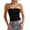 Black, variant on Summer Tank Tops Solid Color Double Layer Strapless Camisole Top With Side Elastic Bands For A Comfortable And Fit,Red