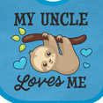 thumbnail image 4 of Inktastic My Uncle Loves Me with Sloth and Hearts Boys or Girls Baby Bib, 4 of 4