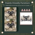 thumbnail image 5 of Williamspace 5 Piece Dining Table Set, 54" to 42" Expandable Kitchen Table with 4 Upholstered Chairs for Dining Room Kitchen Living Room Apartment, Retro Extendable Table Set, Espresso, 5 of 8