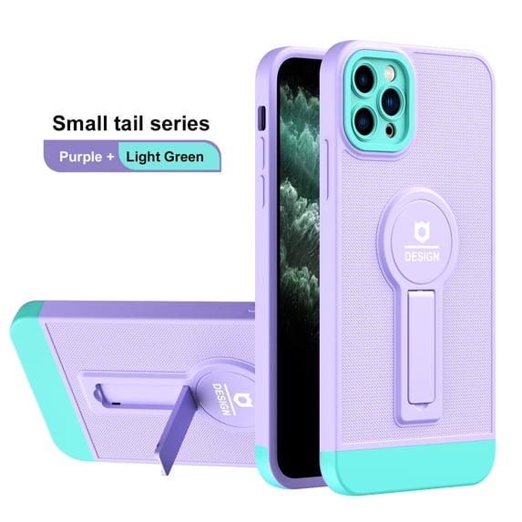 TECH CIRCLE iPhone12 pro max case with Stand, Compatible Magnetic Car Mount,Lightweight Case with Detachable With Drop Lens Camera Protection Soft TPU Case for iPhone12 pro max,Purple + Min