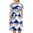 thumbnail image 1 of Easygdp Cartoon Iceberg Polar Bear para Vestido Transpirable de Mujer, Vestido Suelto de Manga Corta con Pliegues y Bolsillos para el Verano, 1 of 6