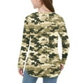 thumbnail image 5 of OVBMPZD Camo Girls T Shirts Long Sleeve Green Lightweight Crewneck Tunic Curvy Hem Soft Blouses Tops for Girls Size 7 Years, 5 of 6