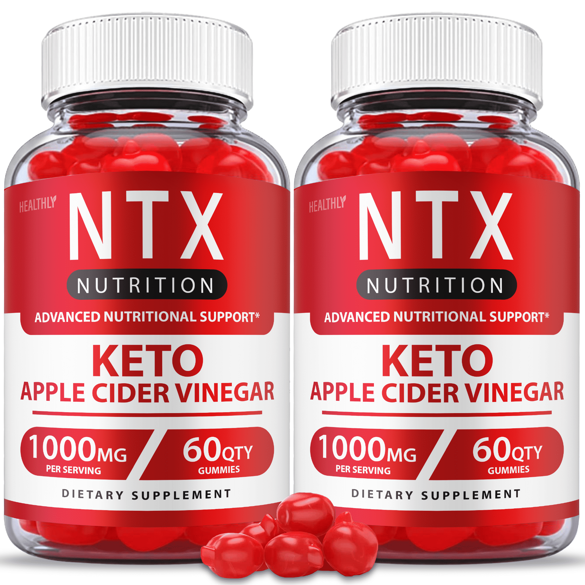 (2 Pack) NTX Keto Gummies, ACV Apple Cider Vinegar NTX Nutrition Keto