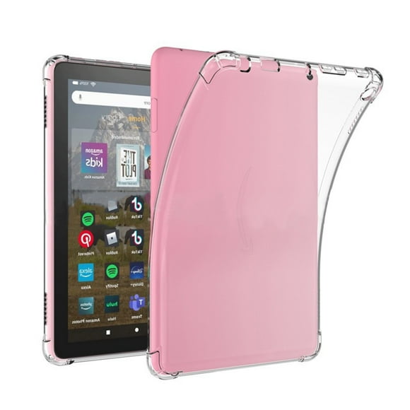 Étui en Silicone Antichoc pour Amazon Kindle Fire HD 8 et HD 8 Plus (2022, 12e Gén.) Étui pour Tablette, Dos Souple Transparent, HD 8 2022