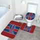 thumbnail image 3 of Juego de alfombras de baño de 3 piezas del equipo Bills Alfombra antideslizante para baño de 24 x 16 pulgadas, 3 of 7