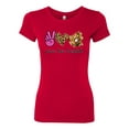 thumbnail image 3 of Peace Love Baseball Sports Womens Slim Fit Junior Tee, Red, XX-Large, 3 of 5