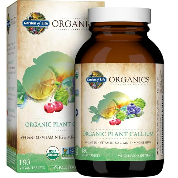Garden of Life Organic Plant Calcium Tablets, 180 Ct