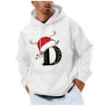 thumbnail image 2 of Yteetum Christmas Hoodies for Men Oversized Christmas Letter Print Drawstring Pullover Hooded Sweatshirts Mens Casual Christmas Graphic Print Loose Long Sleeve Hoodies Xmas Holiday Hooded Sweatshirt, 2 of 5