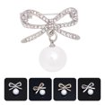 thumbnail image 3 of 4 Pcs Broches Nœud Papillon en Strass Broches en Alliage Durables, 3 of 7
