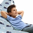 thumbnail image 1 of Sky Lounger Chair Bag, Cartoon Style Mountains and Clouds During Day Time, High Capacity Storage with Handle Container, Lounger Size, Pale Blue Dark Indigo, by Ambesonne, 1 of 5
