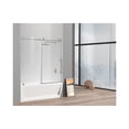 thumbnail image 3 of Elegant Kitchen & Bath TD111-6060BNK Tempered Glass & Metal Tub Door, Brushed Nickel, 3 of 8