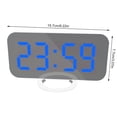 thumbnail image 2 of Pantalla LED Reloj digital Reloj despertador de mesa regulable automático con modo de repetición Puerto USB doble, Pantalla blanca y azul Sweethay EL3016-04B, 2 of 2