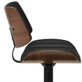 thumbnail image 4 of Simpli Home Novak Adjustable Bar Stool in Black Faux Leather, 4 of 14