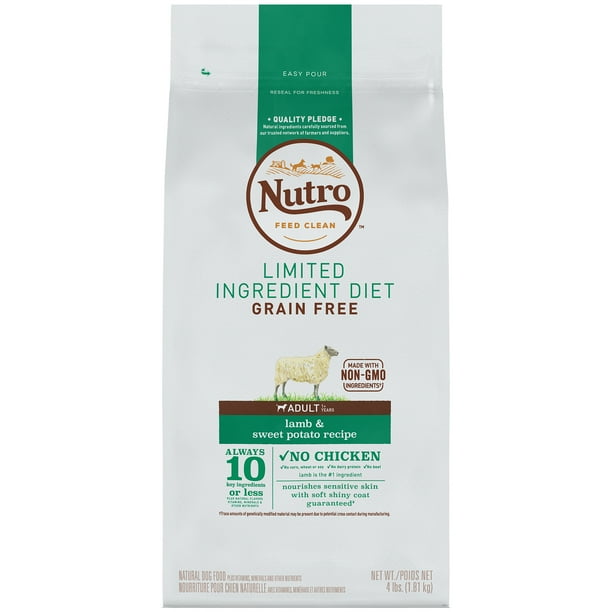 NUTRO Limited Ingredient Diet Adult Dry Dog Food Lamb & Sweet Potato, 4