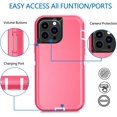thumbnail image 4 of LAICAIW Defender Case for iPhone 13 Pro Max 6.7 Inch, [Military Grade] 3 in 1 Shockproof Rugged Protective, Heavy Duty Bumper Phone Cover Pink(Without Screen Protector), 4 of 6