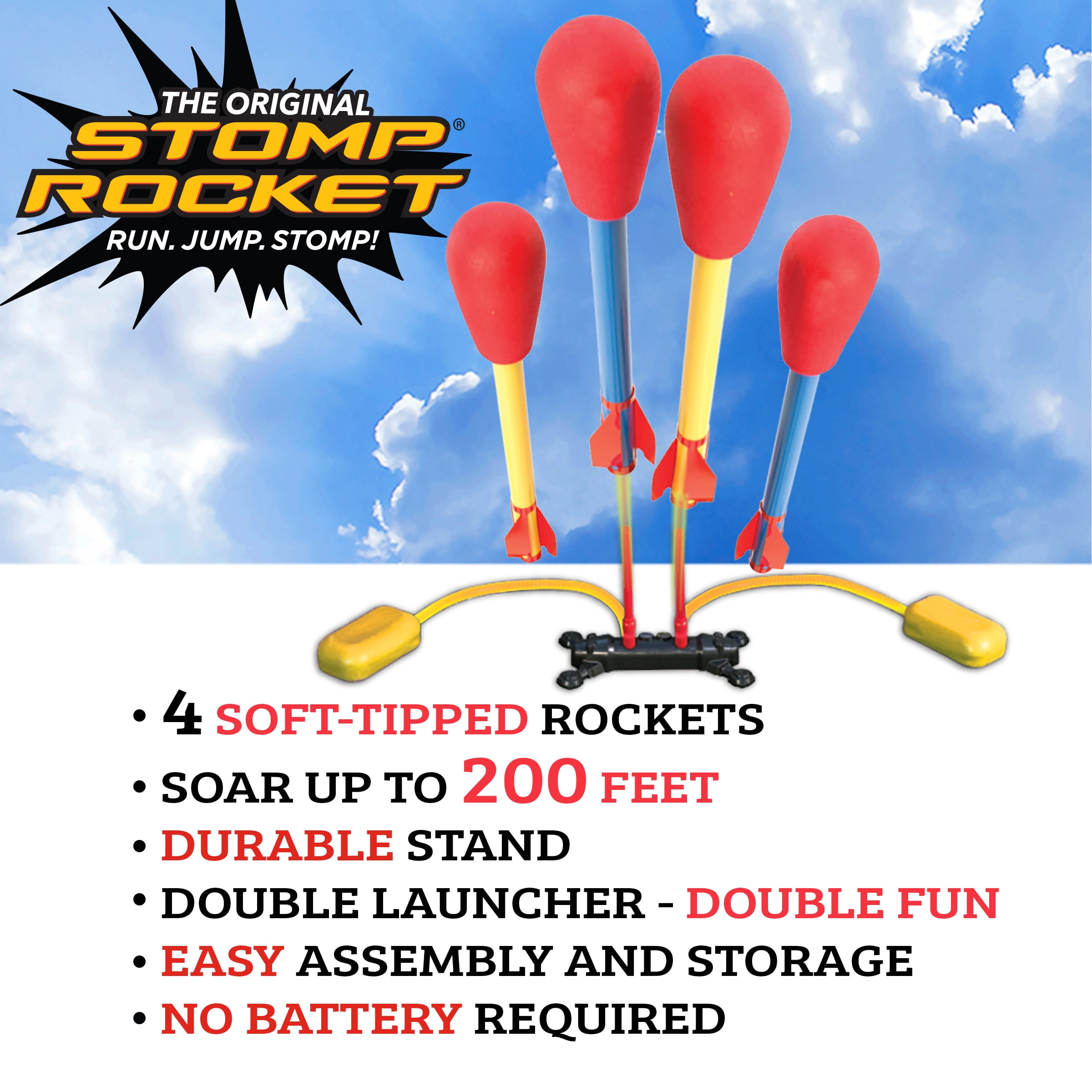 Stomp Rocket 20888 Dueling Rockets 4 Pieces for sale online 