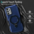 thumbnail image 3 of Cowithday for Samsung Galaxy A53 5G Case with Magnetic Ring Stand, [Ring Holder] [Military Drop Protection] [Non-Slip Grip] Shockproof Soft Edge Phone Case Cover for Samsung A53 5G, Royalblue, 3 of 9