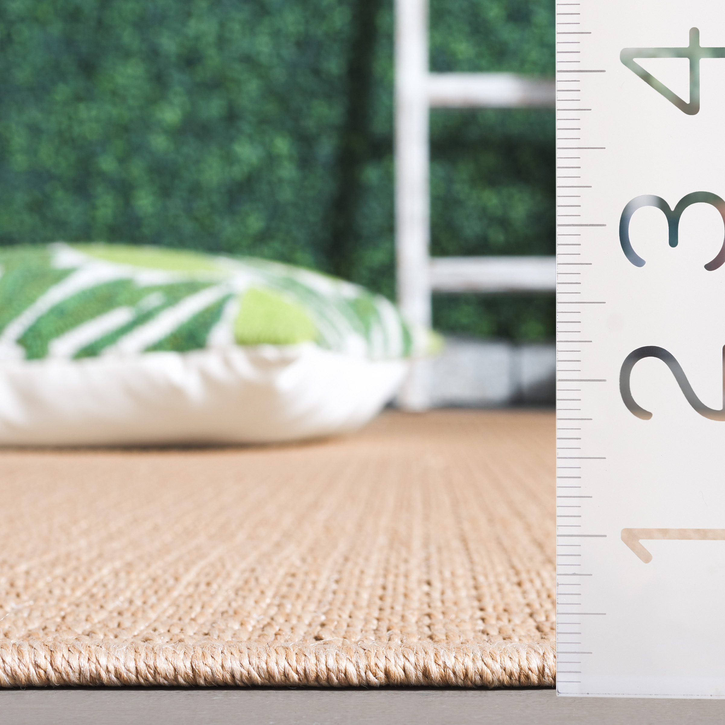 SAFAVIEH Atrium Sisal Christy Solid Indoor/Outdoor Area Rug, Beige, 9' x 12'