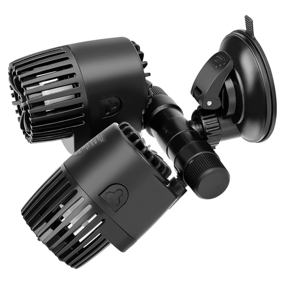 AQQA Aquarium Wave Maker,8W/12W/20W/25W Suction Cup Fish Tank Double Powerhead Pump,110V/60Hz Ultra Quiet Submersible Circulation Pump,360°