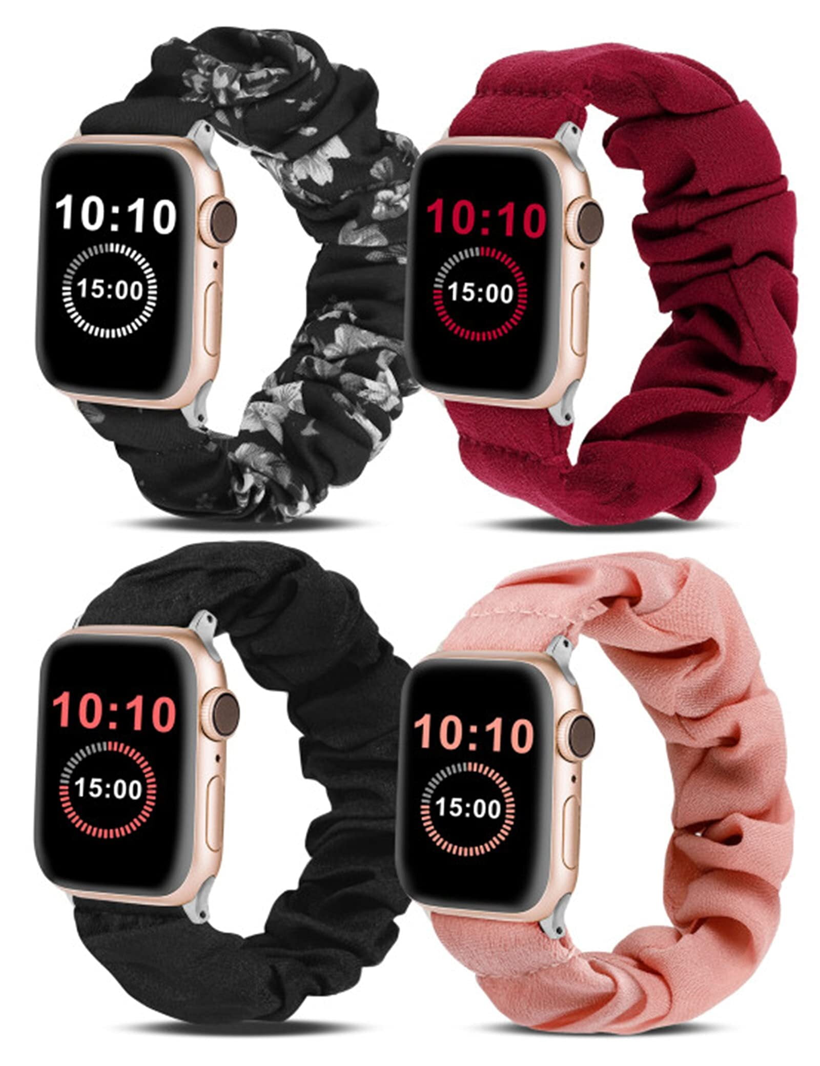  Wearlizer Leather Band Compatible with Apple Watch Band 38mm  40mm 41mm 42mm 44mm 45mm 49mm Ultra Women Men Dressy Breathable Hollow-out  Braided Leather Strap for iWatch SE Series 9 8 7