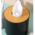 thumbnail image 3 of Soporte Redondo para Caja de Pañuelos, dispensador de Papel Higinico Moderno y Elegante Con Material PP de Primera para Sala de Estar, Dormitorio, Oficina, 3 of 7