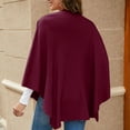 thumbnail image 6 of GZWYHT Shawl Wraps,Shawl Womens Large Front Ponchos Knitted Sweater Wrap Topper Fall Winter Elegant Shawls Cape Concert Dress Scarves for Women Lightweight,Clearance,Shawls And Wraps Red, 6 of 6