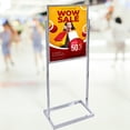thumbnail image 2 of Poster Stand on Wide Base in SILVER, 2 of 3