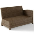 thumbnail image 4 of Afuera Living Modern Wicker Right Arm Patio Loveseat in Brown and Sangria, 4 of 7