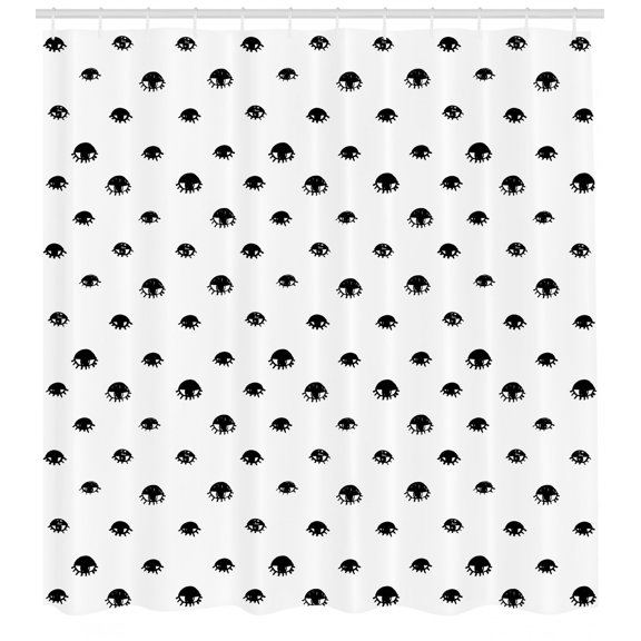 Ambesonne Eyelash Shower Curtain, Sketchy Black Eyes, 69"Wx75"L, Black White