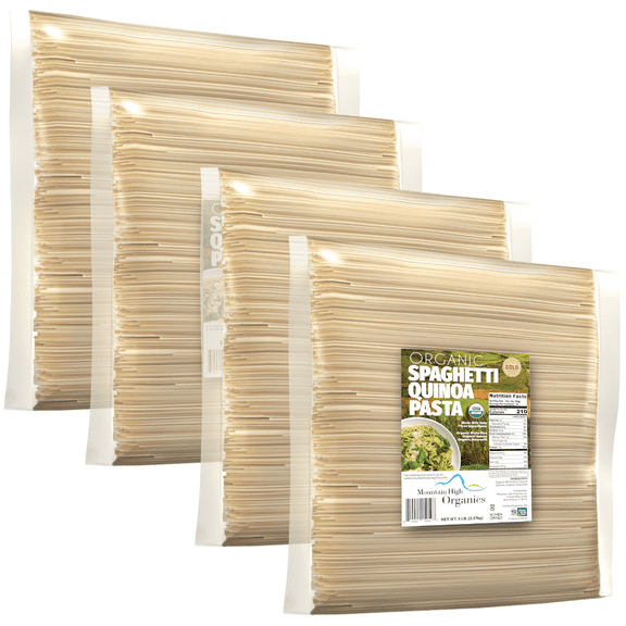 Mountain High Organics Gluten Free Organic Quinoa Pasta, Spaghetti - 5lb Bags (Pack of 4)