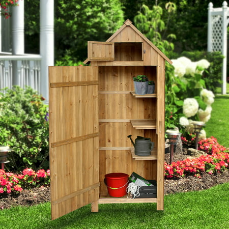 MCombo Garden 3 ft. W x 2 ft. D Solid Wood Tool (Best Wood Shed Design)