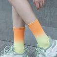 thumbnail image 2 of AINIYS Unisex Colorful Tie-dye Socks Casual Fashion Crew Socks Cotton Socks for Men and Women Orange Free Size, 2 of 2