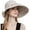 Beige, variant on Sun Visor Wide Brim Women Ponytail Hole Design Double Side Wear Hat,UV Protection Outdoor Straw Cap