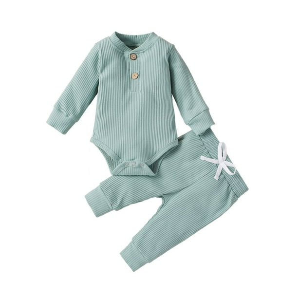 Nouveau ne Bebe Garcons Filles Vetements 2Pcs Printemps Automne Tenues Nouveau Ne Vetements Bebe Garcon Venir a la Maison Tenue 1 24mois Bebe Pull