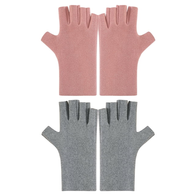 Guantes de medio dedo Cálido Tejido suave a prueba de viento, guantes cálidos y de medio dedo escritura flexible MFZFUKR CPB-SSW1547-2