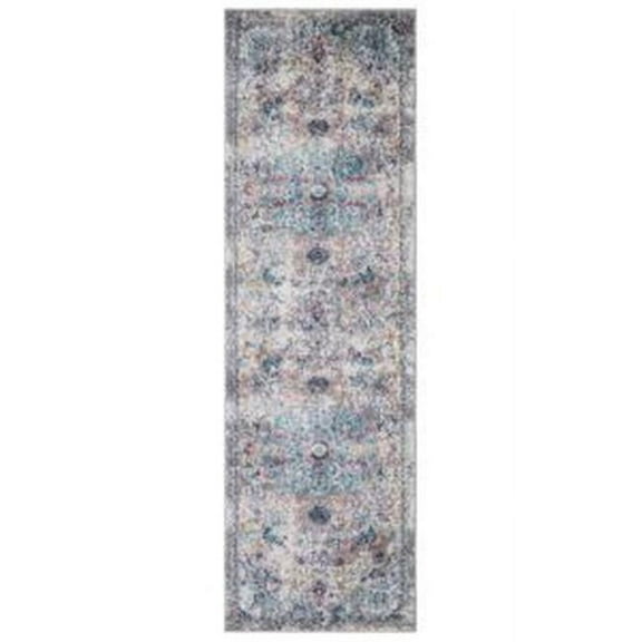 Concord Global Trading 73262 2 x 7 ft. Vintage Azure Medallion Runner Rug, Gray