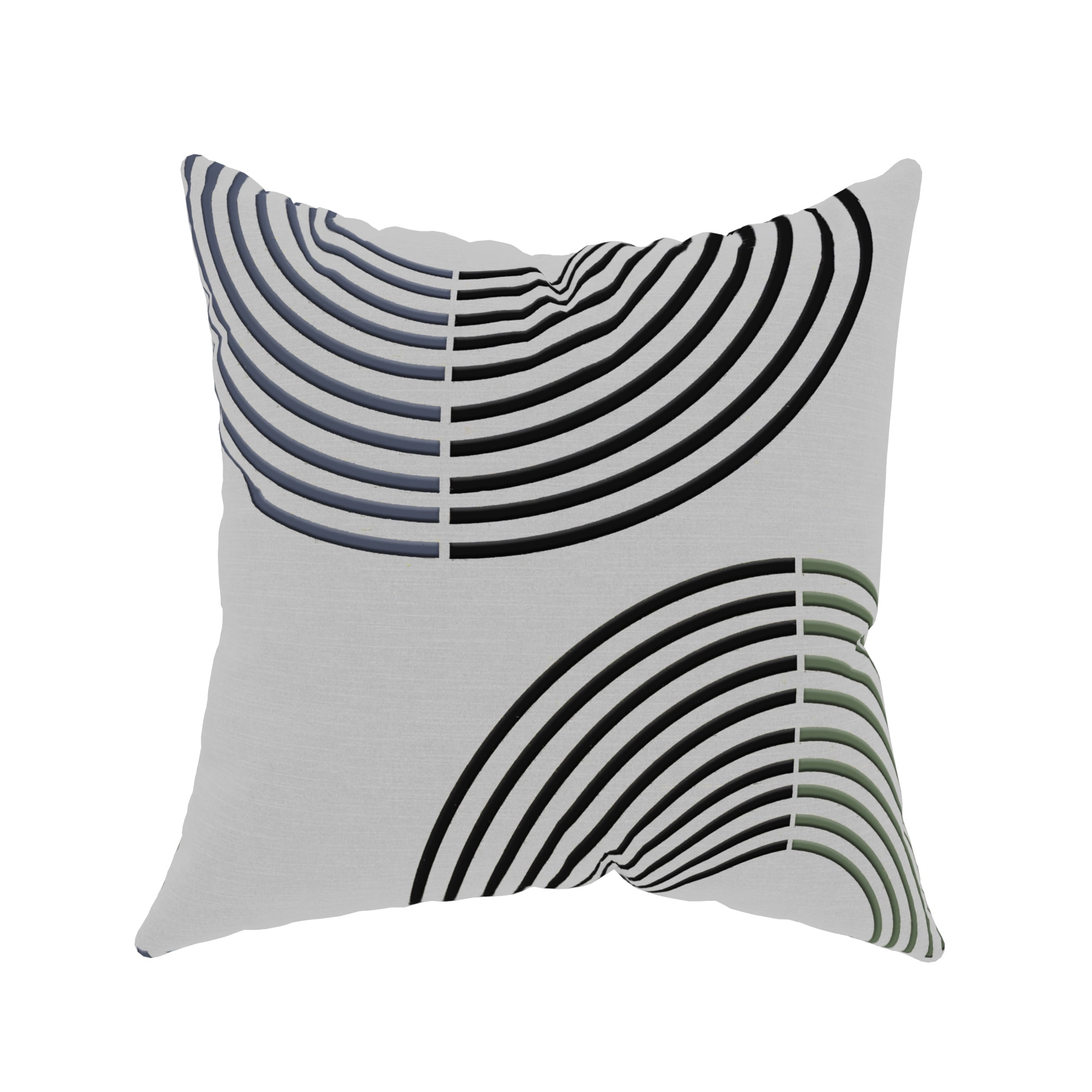 FREE p&p Cushion Cover retro White circles print 100% cotton zipped 18" & 16" 