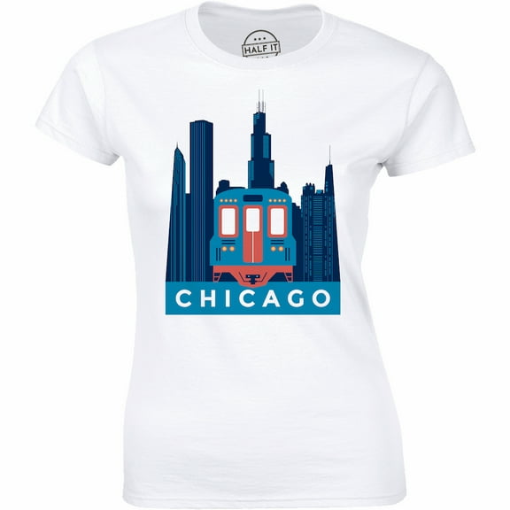 Awesome Chicago Train Design with City of Chicago Women's Gift T-Shirt