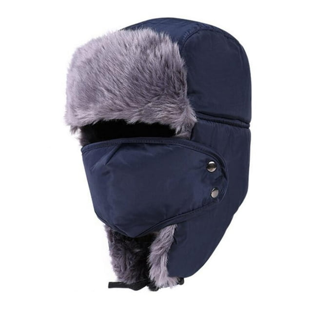Unisex Cap Plush Lining Ear Protection Autumn Winter Thicken Warm Couple Hat for Skiing