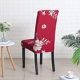 thumbnail image 5 of Chair Covers for Dining Room 6 Pack Dining Kitchen Chair Cover Set of 6,Stretchable Parson Chair Covers Slipcover(6 Pack,Printed Flower Pattern), 5 of 6