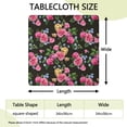 thumbnail image 2 of Square Tablecloth with Elastic Edges 34 * 34 Inch Waterproof Pioneer Colorful Floral Table Cover Washable Indoor and Outdoor for Party Kitchen Dinner Banquet Patio Picnic, 2 of 6