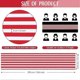 thumbnail image 2 of 6 Pieces Striped Table Runner Wedding Polyester Table Decor Red White Striped Design Tablecloth Dec, 2 of 5