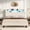 White, variant on ANPOO King Size LED Corduroy Bed Frame with Charging Station, Wingback Platform Bed Frame with 55" Headboard, Upholstered Bed Frame No Box Spring Needed/Noise Free