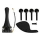 thumbnail image 3 of Kit de piezas para violín negro (DIY): mentonera, cordal, clavijas de afinación fina y pica. 4: 4, 3 of 9