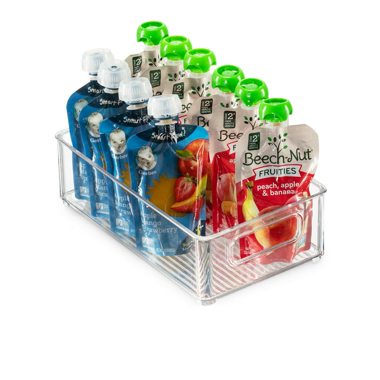 Set Of 6 Refrigerator Organizer Bins - Stackable Fridge Organizers with  Cutout Handles for Freezer, Kitchen, Countertops, Cabinets - Clear Plastic  Pantry Food Storage Rack 