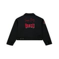 thumbnail image 2 of Women's Mitchell & Ness Black Tampa Bay Buccaneers EST. 1976 Mechanic Cropped Full-Zip Jacket, 2 of 7
