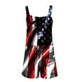thumbnail image 3 of Moxiu Womens Independence Day Shorts Romper American Flag Overalls 4th of July Sleeveless Baggy Adjustable One Piece Patriotic Jumpsuit with Pockets 2025 Blue,XXXL, 3 of 5